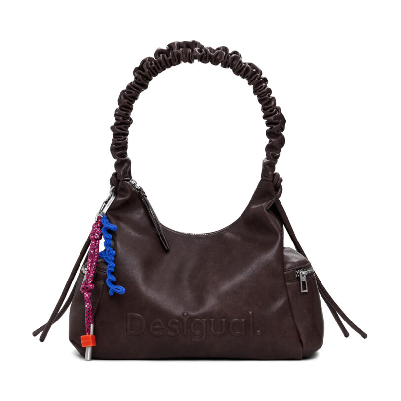 Дамска чанта Desigual Half Logo Montvil 25WAXPAY Кафяв цвят на ниска цена