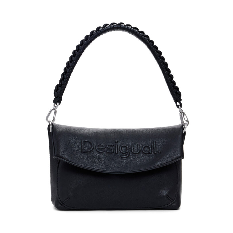 Дамска чанта Desigual Half Logo Trokel 25WAXPAL Черен цвят на ниска цена