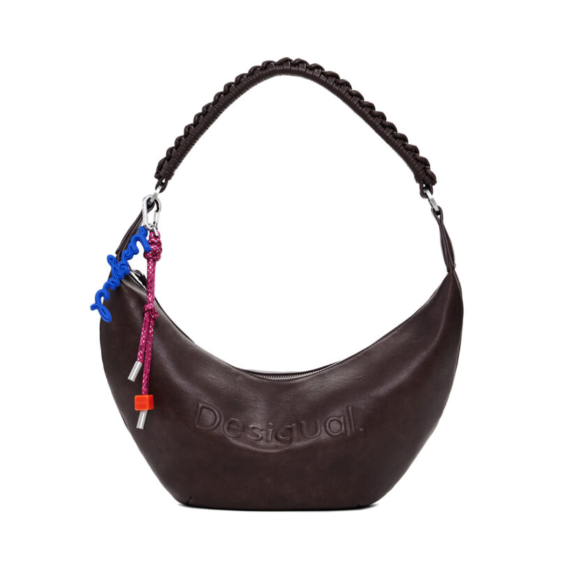 Дамска чанта Desigual Half Logo Zante 25WAXPAX Кафяв цвят на ниска цена