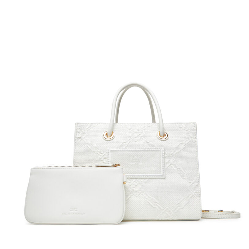 Дамска чанта Elisabetta Franchi BS-83A-52E2-V390 Бял цвят на ниска цена