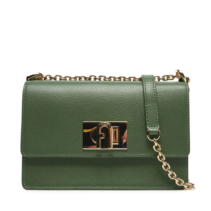 Дамска чанта Furla 1927 BAFKACO ARE000 BG OLI00 Зелен цвят на ниска цена