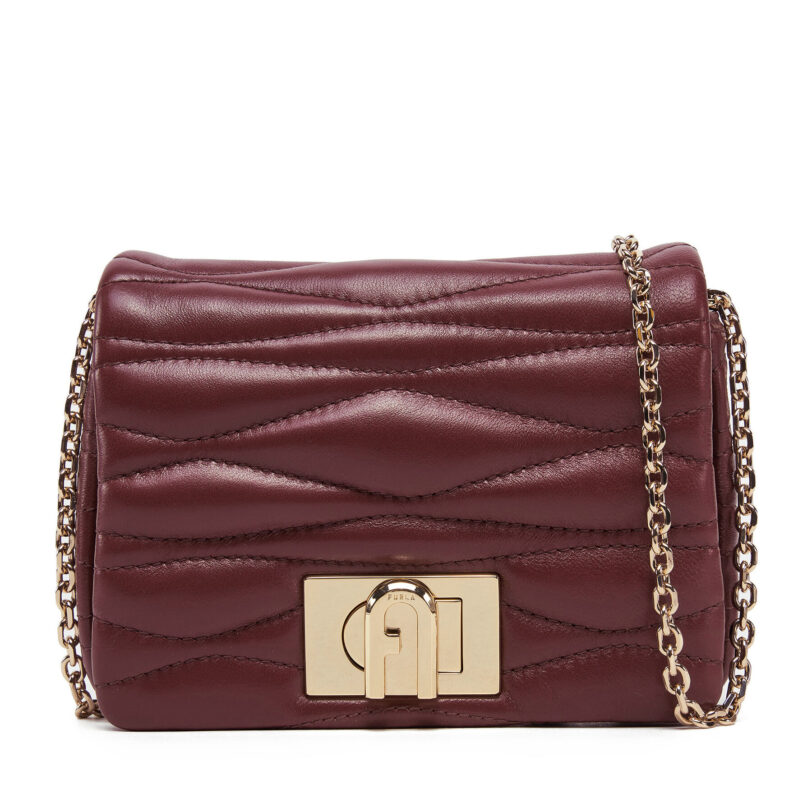 Дамска чанта Furla 1927 Mini Soft WE00735 BX3221 26700 Бордо цвят на ниска цена