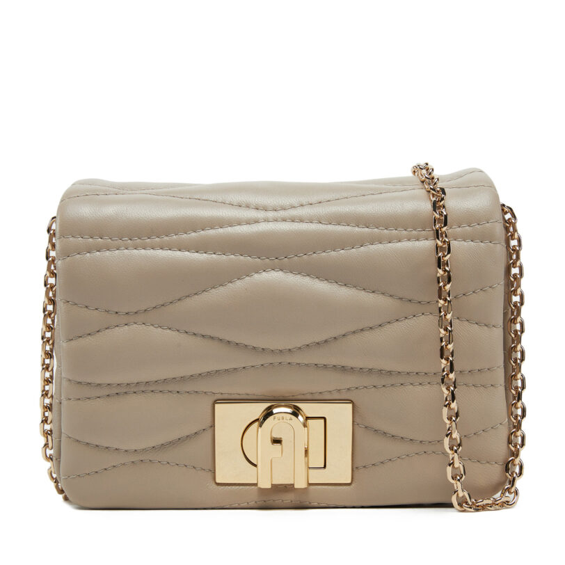 Дамска чанта Furla 1927 Mini Soft WE00735 BX3221 VAN00 Екрю цвят на ниска цена