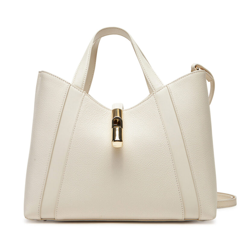 Дамска чанта Furla Goccia S WB01789 BX3353 KH PNN00 Екрю цвят на ниска цена