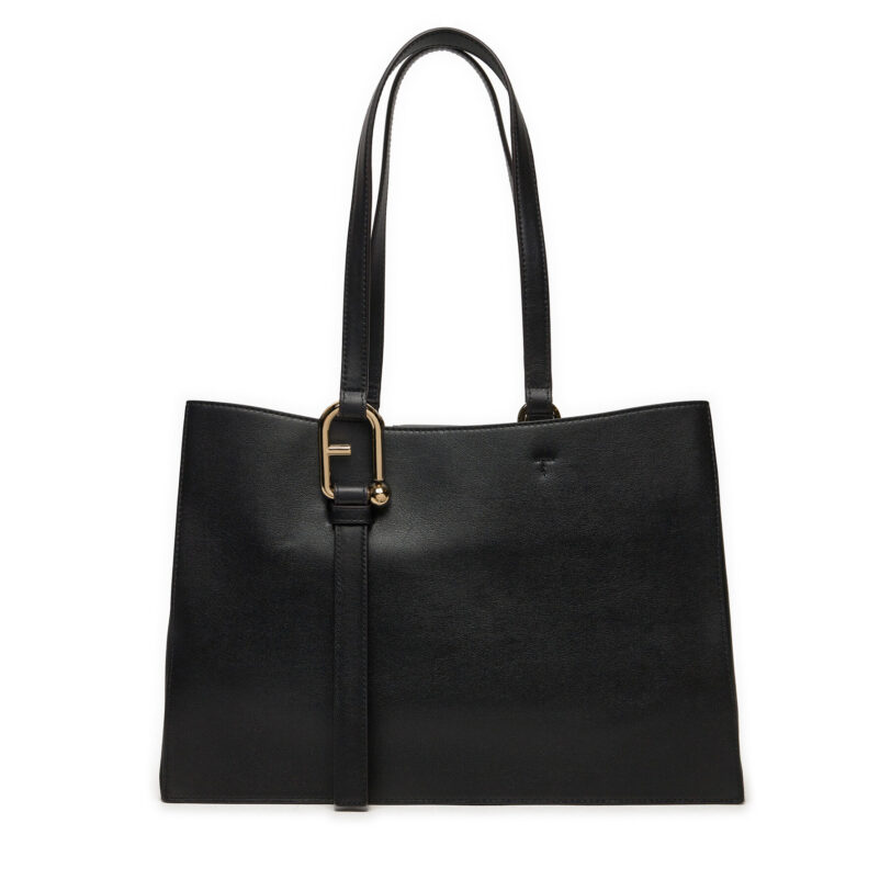 Дамска чанта Furla Nuvola Large WB01371-BX2045-O6000 Черен цвят на ниска цена
