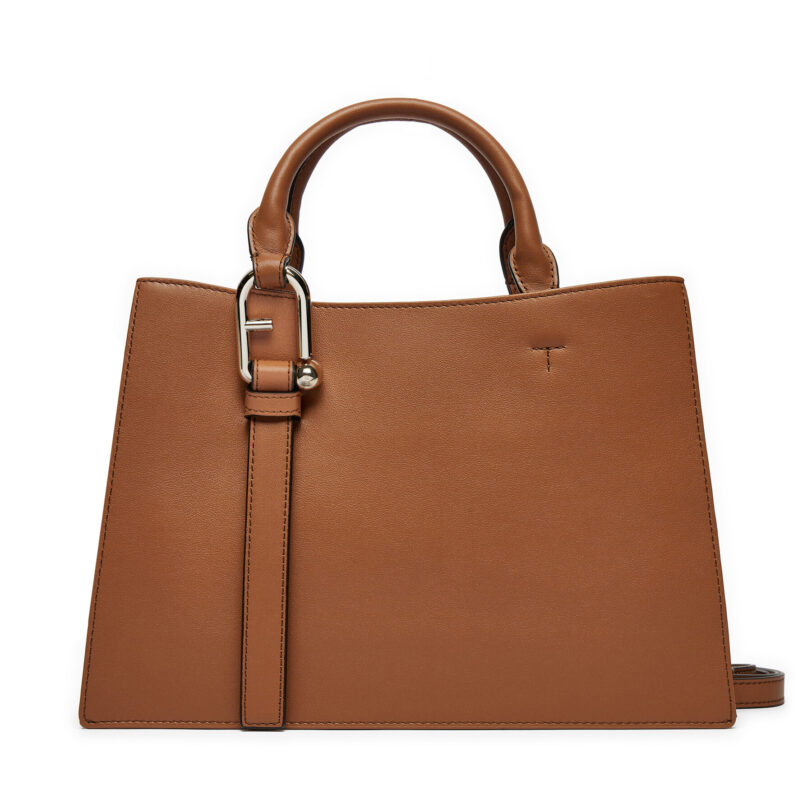 Дамска чанта Furla Nuvola Medium WB01336-BX2045-RY000 Кафяв цвят на ниска цена