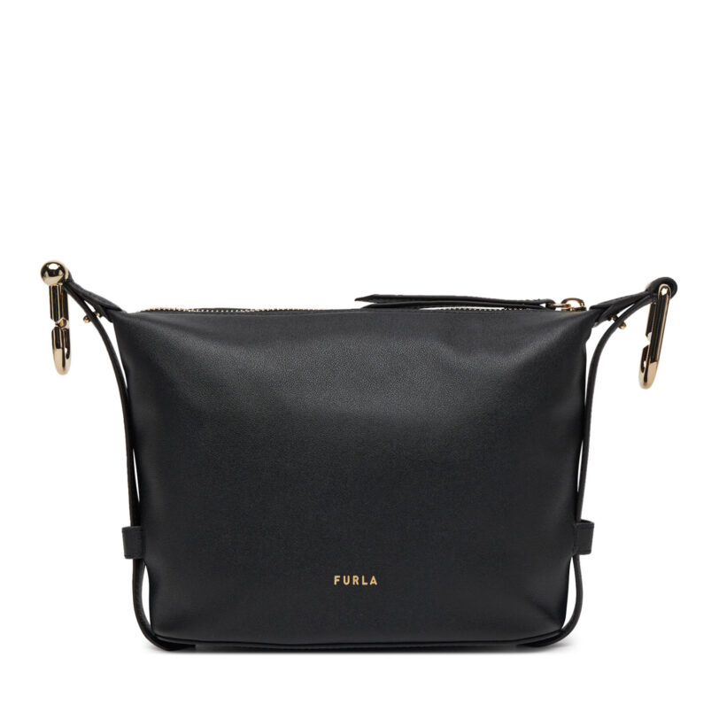 Дамска чанта Furla Nuvola Mini WE00725 BX2045 O6000 Черен цвят на ниска цена