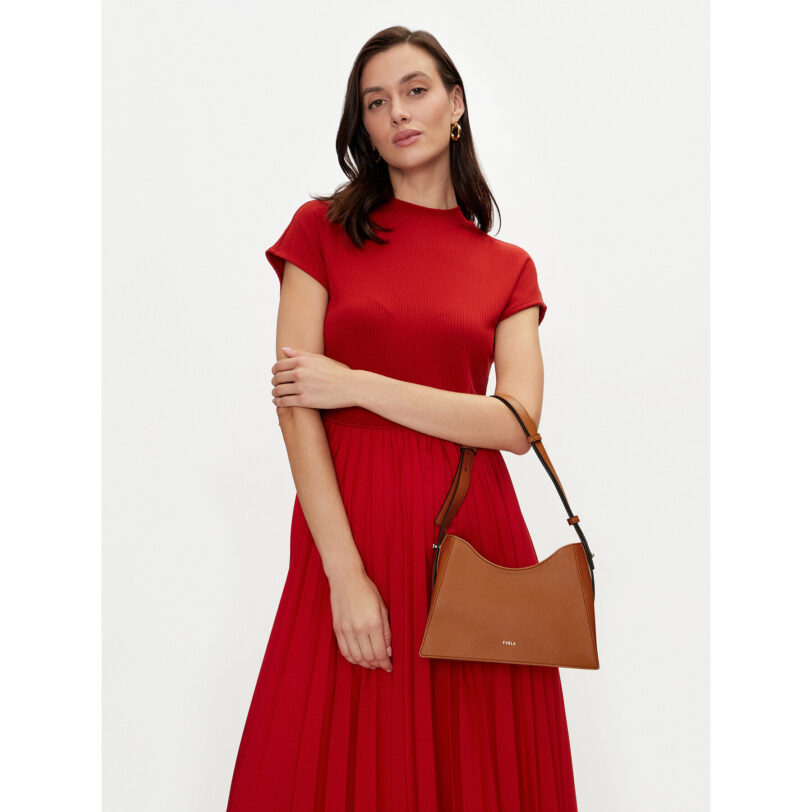 Дамска чанта Furla Nuvola WE00661-BX2045-RY000-1-007-20-CN-E Кафяв цвят на ниска цена