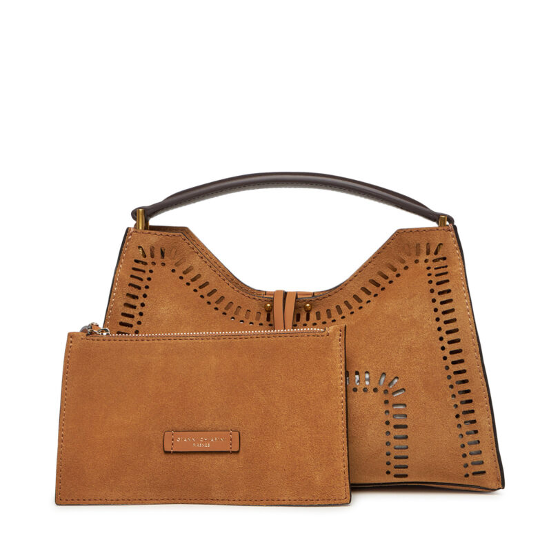 Дамска чанта Gianni Chiarini Aurora BS 11265 CMLSR Кафяв цвят на ниска цена