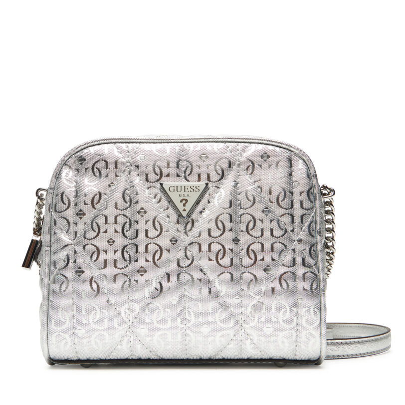 Дамска чанта Guess Aldina HWGY96 63140 Сребрист цвят на ниска цена