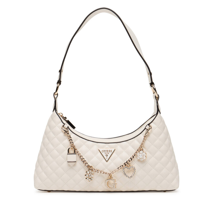Дамска чанта Guess Everlee HWEG86 79180 Екрю цвят на ниска цена