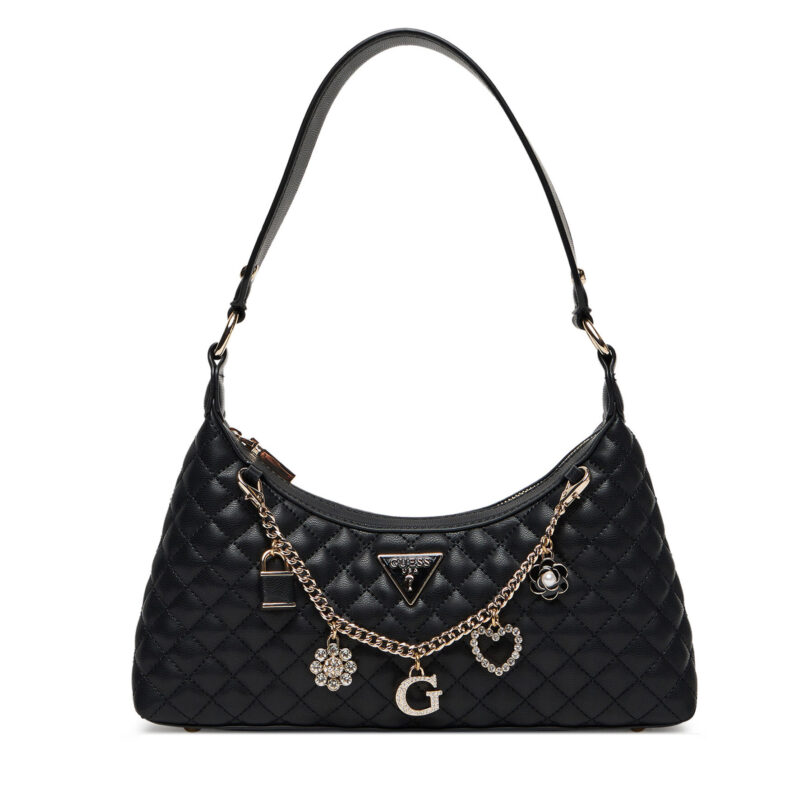 Дамска чанта Guess Everlee HWEG86 79180 Черен цвят на ниска цена