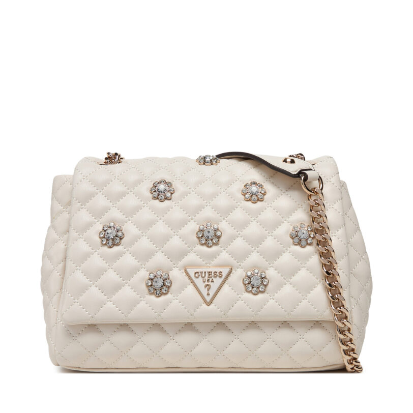 Дамска чанта Guess Everlee HWEG86 79210 Екрю цвят на ниска цена