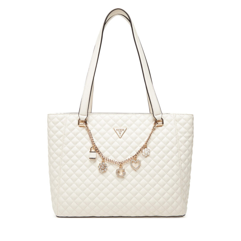 Дамска чанта Guess Everlee HWEG86 79250 Екрю цвят на ниска цена