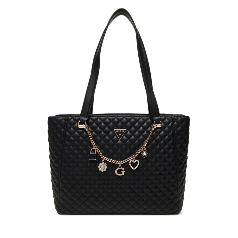 Дамска чанта Guess Everlee HWEG86 79250 Черен цвят на ниска цена