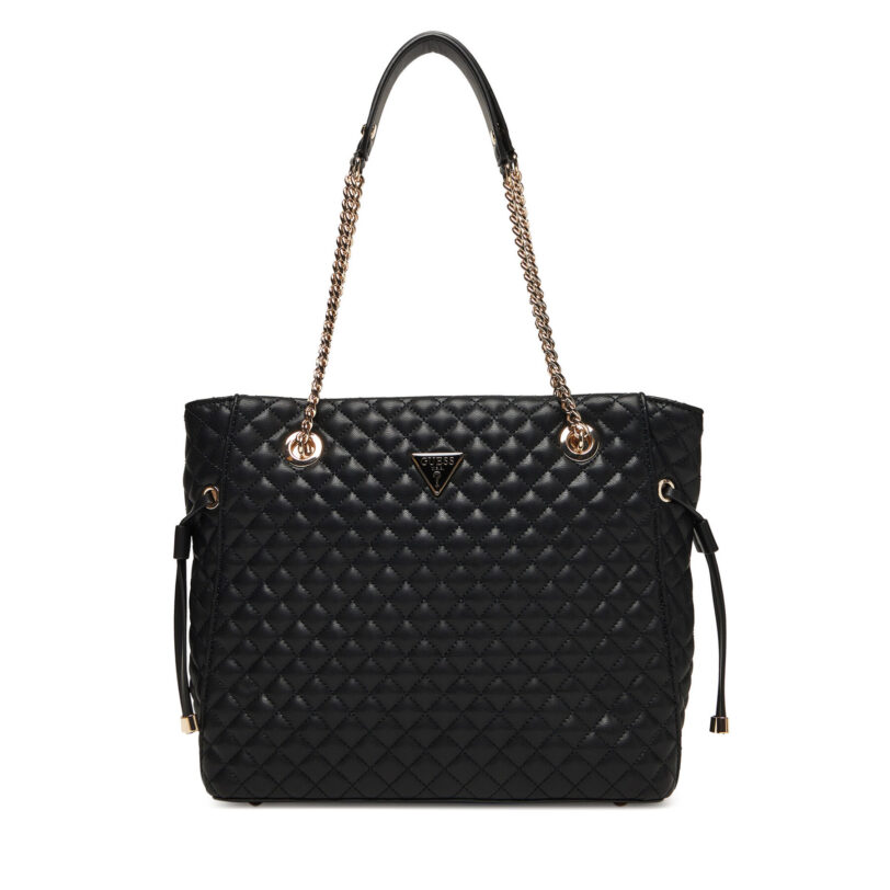 Дамска чанта Guess Everlee HWQG86 79220 Черен цвят на ниска цена