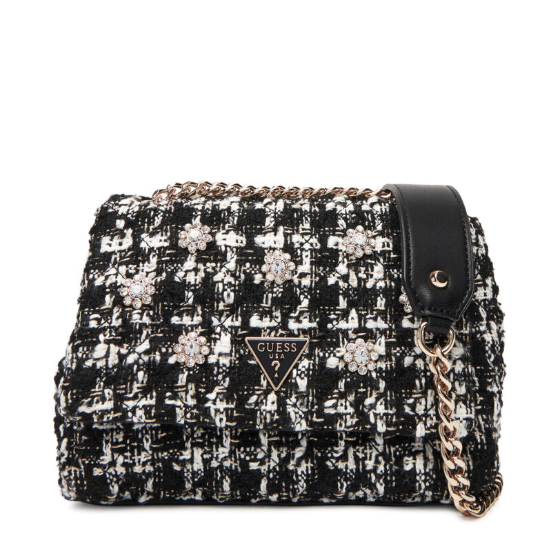 Дамска чанта Guess Everlee HWTB86 79210 Черен цвят на ниска цена