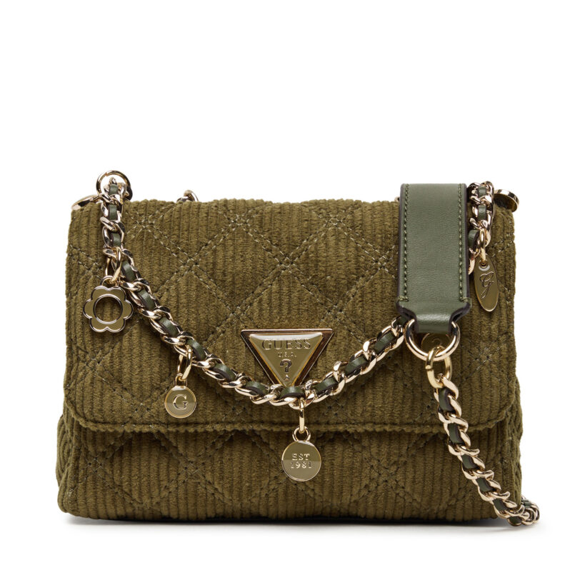 Дамска чанта Guess Giully II Mini HWCG96 73740 Зелен цвят на ниска цена