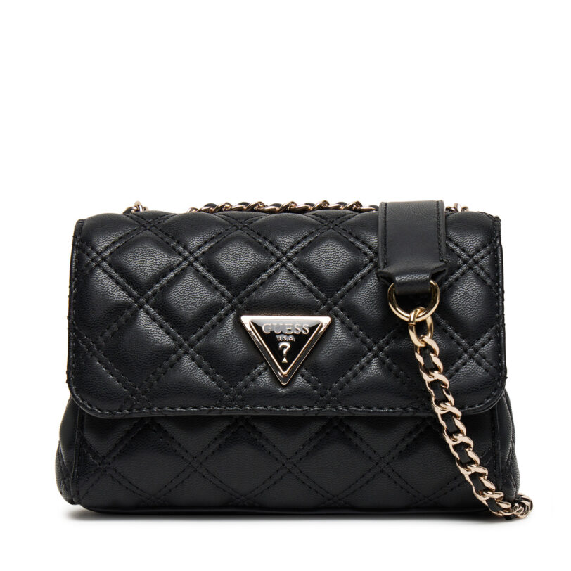 Дамска чанта Guess Giully II Mini HWQG96 73740 Черен цвят на ниска цена