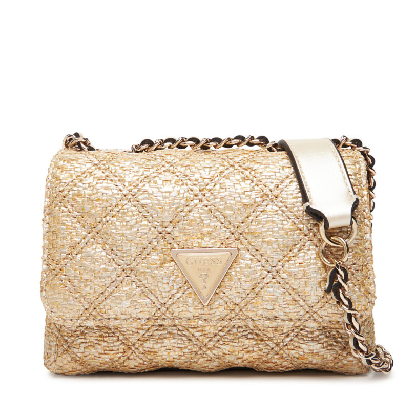 Дамска чанта Guess Giully II Mini HWQW96 73740 Златист цвят на ниска цена
