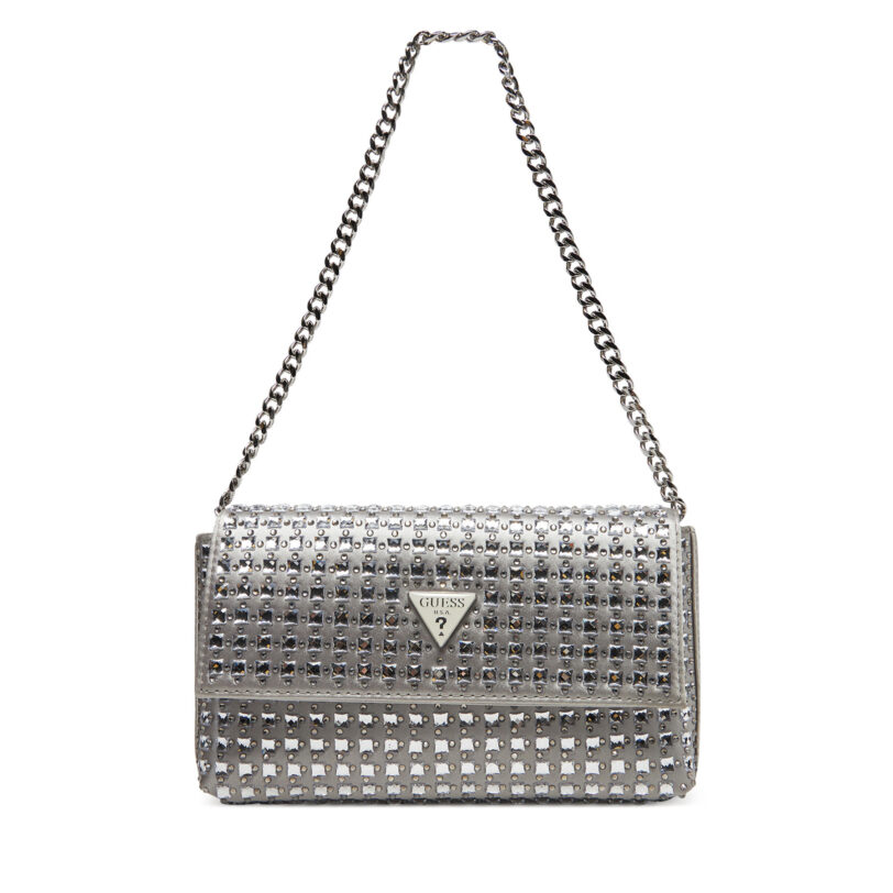 Дамска чанта Guess HWIY9350700 Сребрист цвят на ниска цена