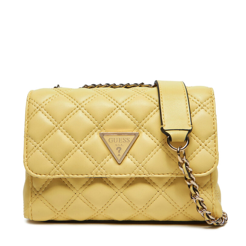 Дамска чанта Guess HWQG87 48740 Жълт цвят на ниска цена