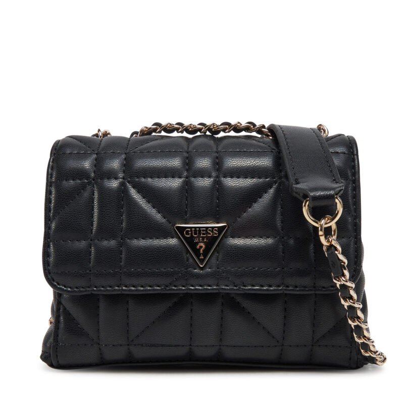 Дамска чанта Guess HWQG96 25780 Черен цвят на ниска цена