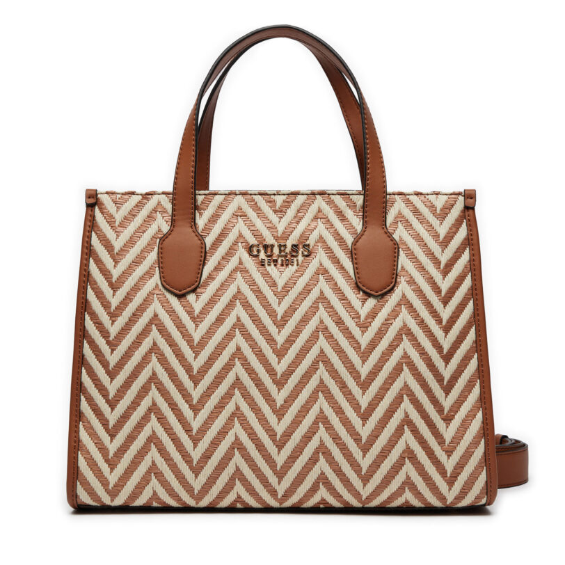 Дамска чанта Guess Silvana HWCV86 65220 Кафяв цвят на ниска цена