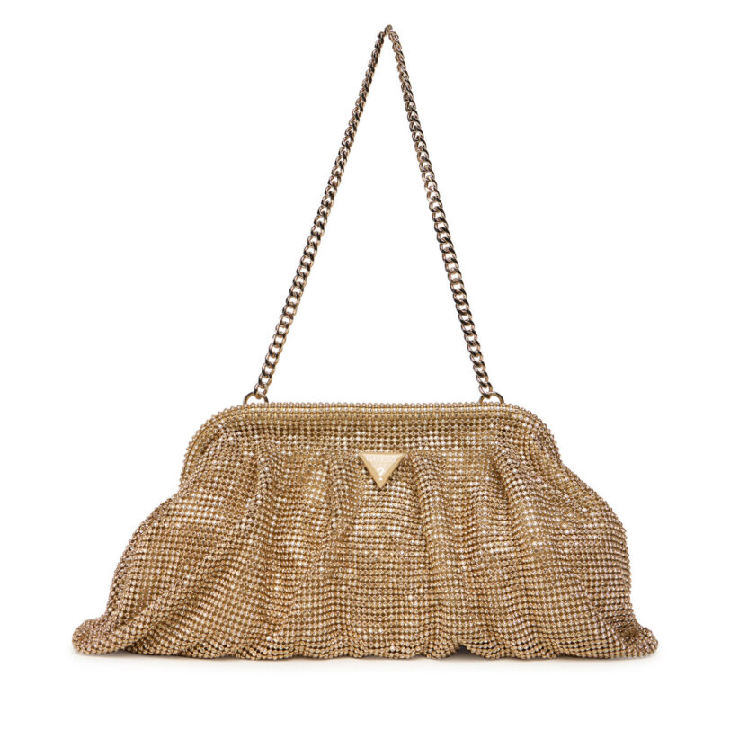 Дамска чанта Guess Zalina Mini HWRP93 50710 Златист цвят на ниска цена