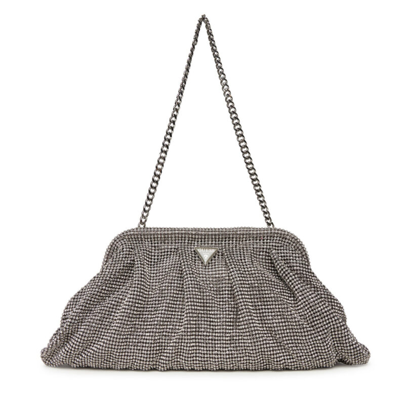 Дамска чанта Guess Zalina Mini HWRY93 50710 Сребрист цвят на ниска цена