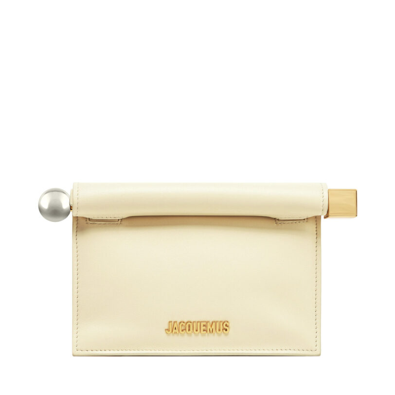 Дамска чанта JACQUEMUS La Petite Pochette Rond C 241BA392-3171 Екрю цвят на ниска цена