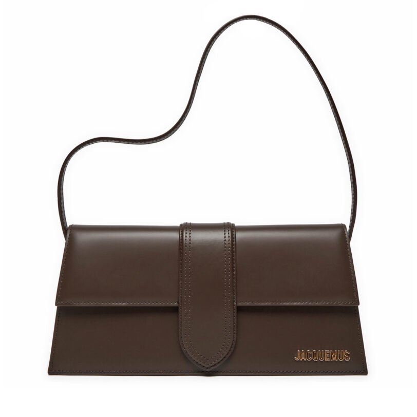 Дамска чанта JACQUEMUS Le Bambino Long 221BA013 Кафяв цвят на ниска цена