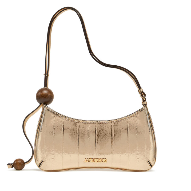 Дамска чанта JACQUEMUS Le Bisou Perle 24E231BA057-3169 Златист цвят на ниска цена