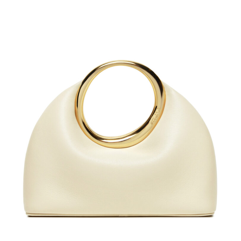 Дамска чанта JACQUEMUS Mini ring handbag 241BA395 Екрю цвят на ниска цена