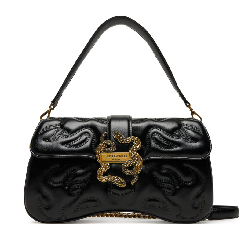 Дамска чанта Just Cavalli 79RA4BA1 ZSD30 Черен цвят на ниска цена