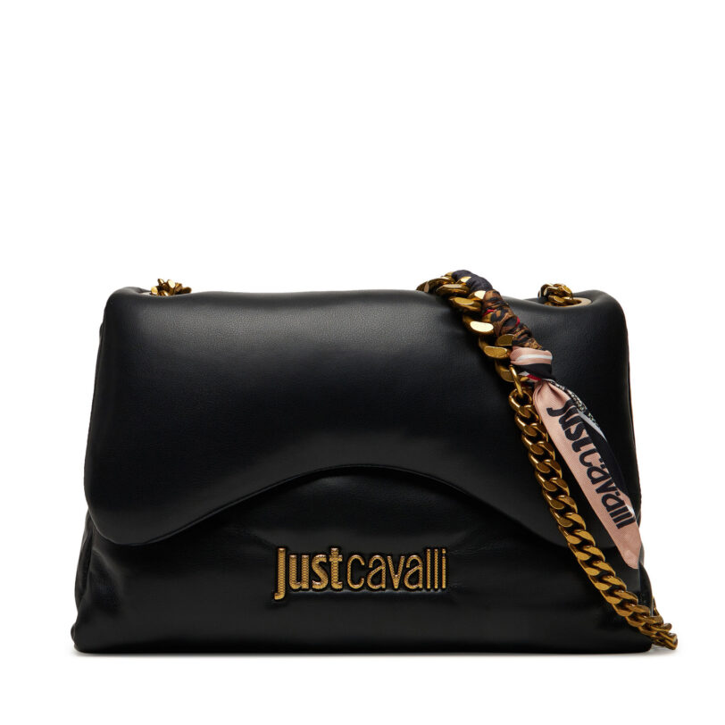 Дамска чанта Just Cavalli 79RA4BD3 ZS748 Черен цвят на ниска цена