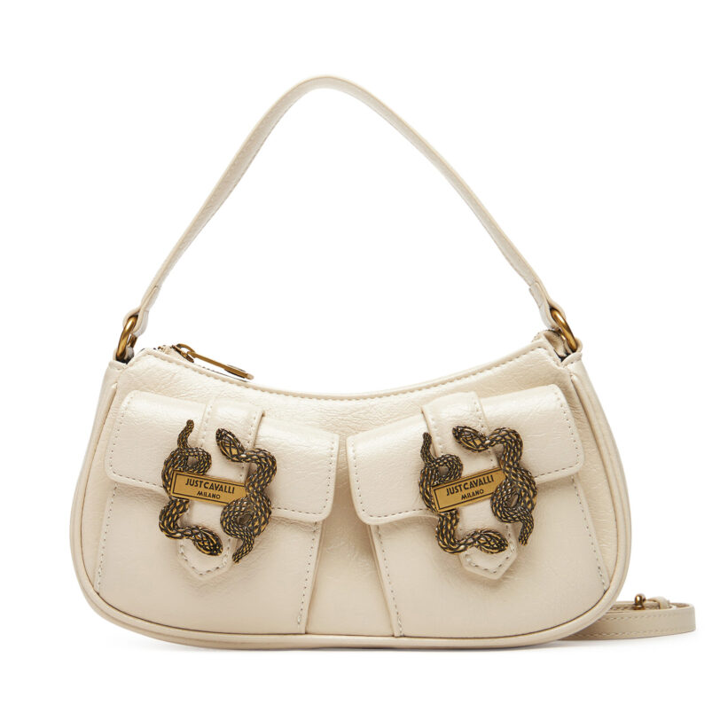 Дамска чанта Just Cavalli 79RA4BX1 ZS969 Екрю цвят на ниска цена