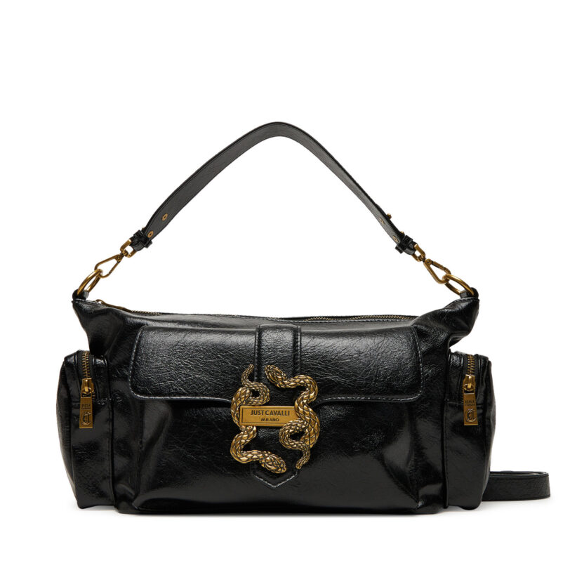 Дамска чанта Just Cavalli 79RA4BX3 ZS969 Черен цвят на ниска цена