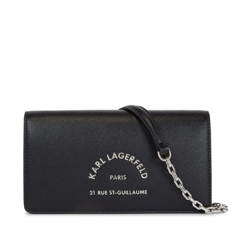 Дамска чанта KARL LAGERFELD 240W3247 Черен цвят на ниска цена