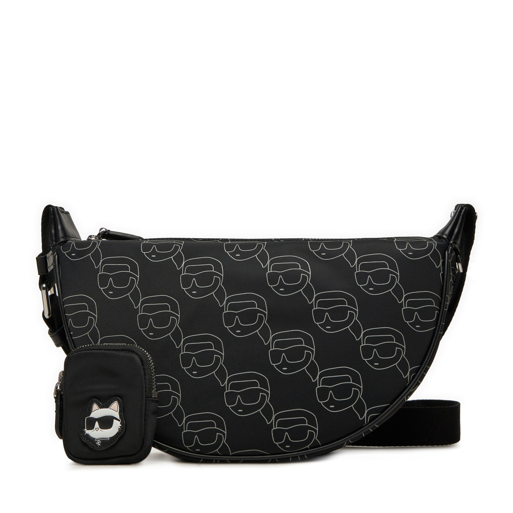 Дамска чанта KARL LAGERFELD A1W30386 Черен цвят на ниска цена