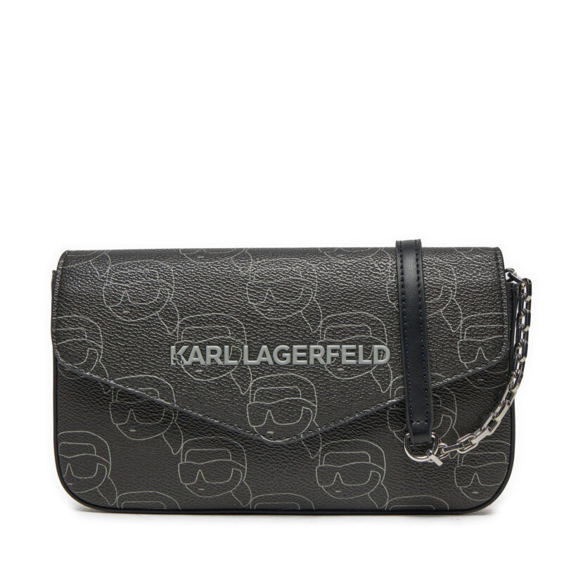 Дамска чанта KARL LAGERFELD A1W32045 Черен цвят на ниска цена