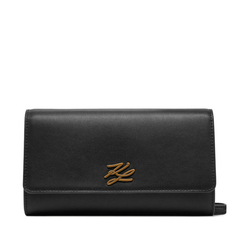 Дамска чанта KARL LAGERFELD A1W32055 Черен цвят на ниска цена