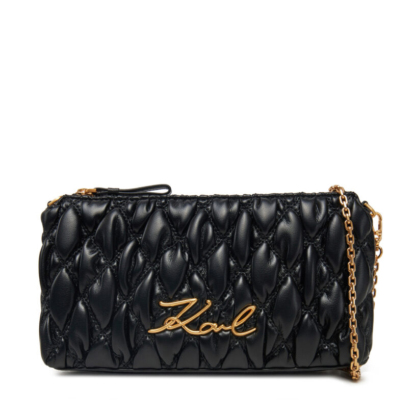 Дамска чанта KARL LAGERFELD A1W32087 Черен цвят на ниска цена