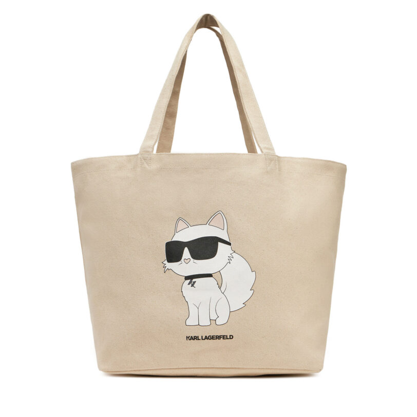 Дамска чанта KARL LAGERFELD A1W50022 Бежов цвят на ниска цена