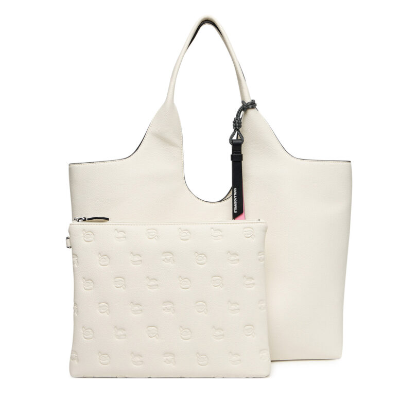 Дамска чанта KARL LAGERFELD A3W30096 Бял цвят на ниска цена