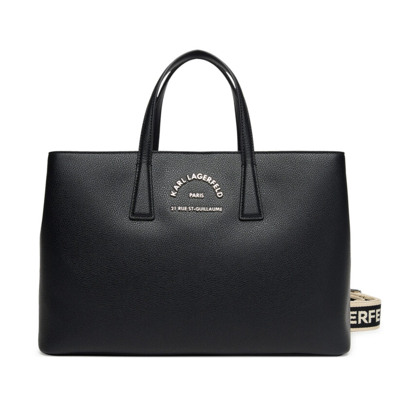 Дамска чанта KARL LAGERFELD A3W30315 Черен цвят на ниска цена