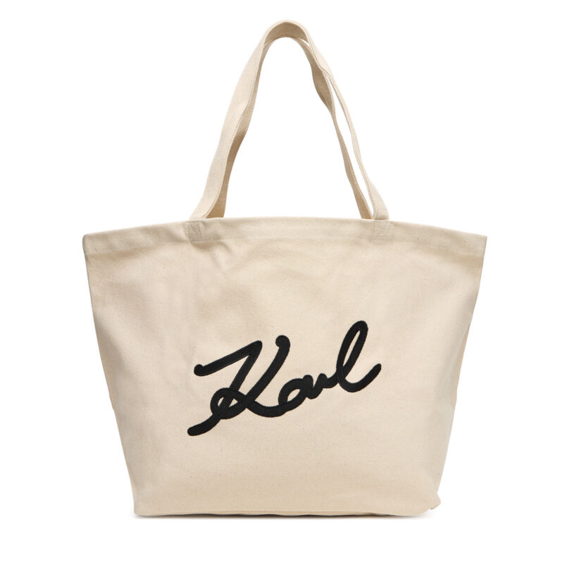 Дамска чанта KARL LAGERFELD A3W50108 Екрю цвят на ниска цена