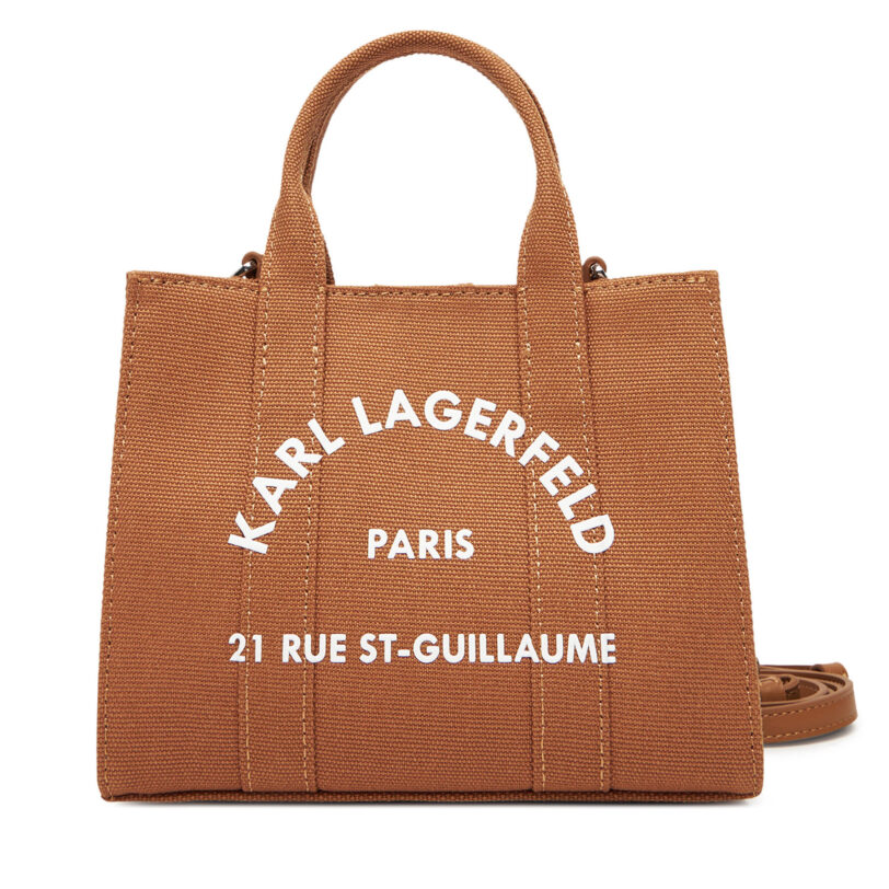 Дамска чанта KARL LAGERFELD A3W50118 Кафяв цвят на ниска цена