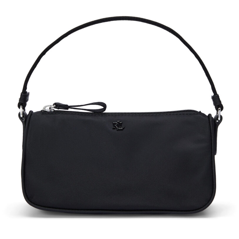 Дамска чанта LAUREN RALPH LAUREN Nyln Mini Bg 432951690004 Черен цвят на ниска цена