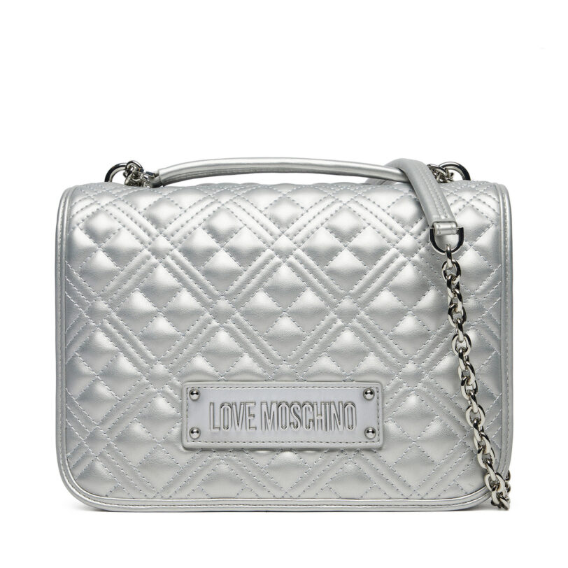 Дамска чанта LOVE MOSCHINO JC4000PP1MLA196B Сребрист цвят на ниска цена